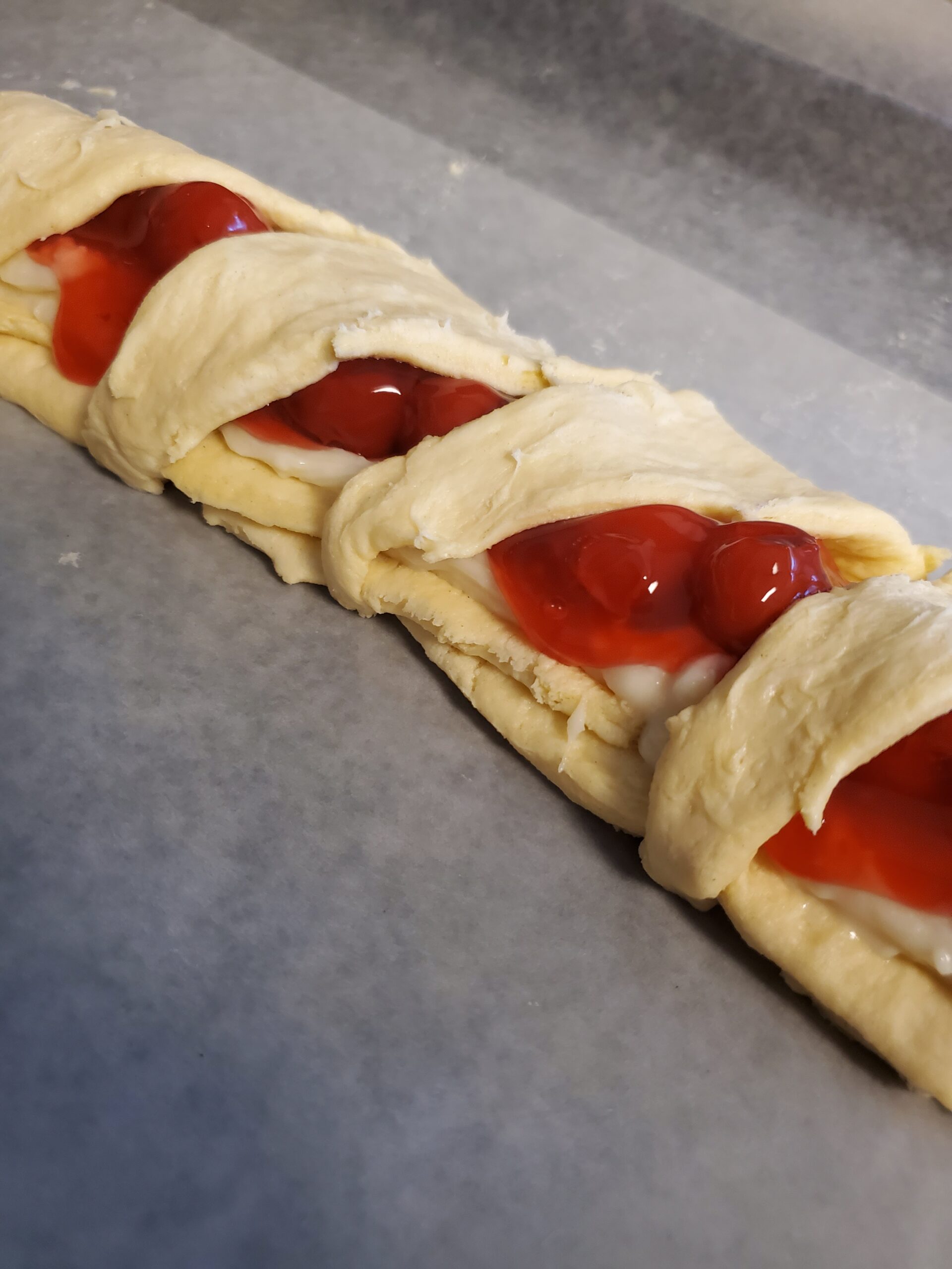 Cherry Candy Cane Danish