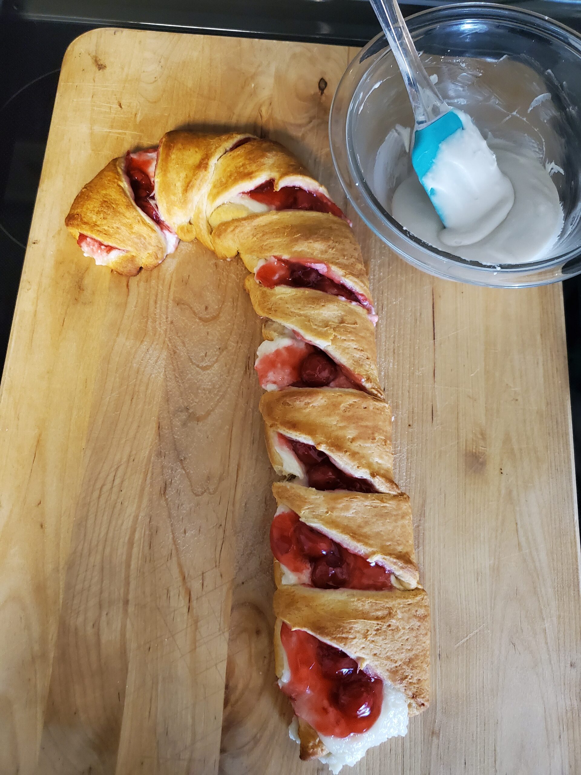 Cherry Candy Cane Danish