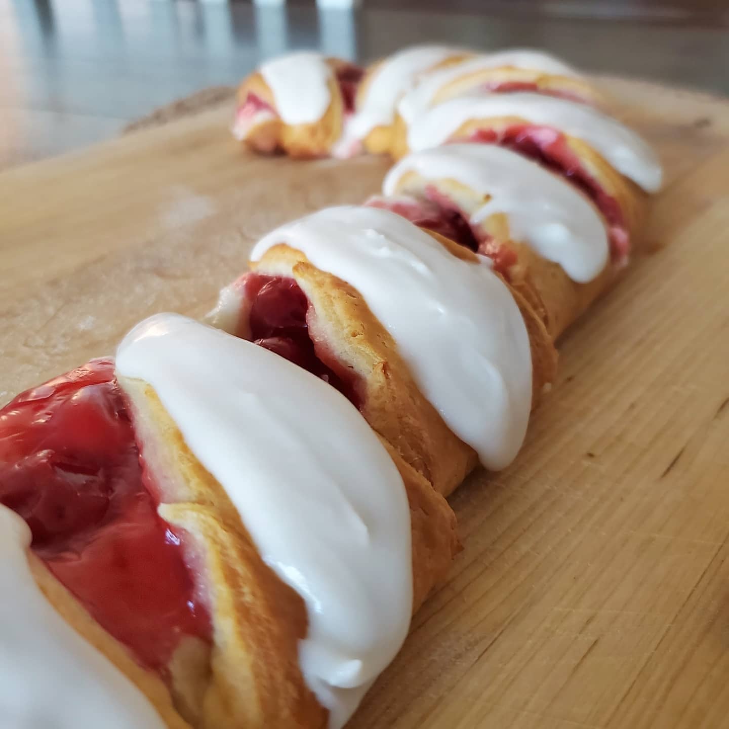 Cherry Candy Cane Danish