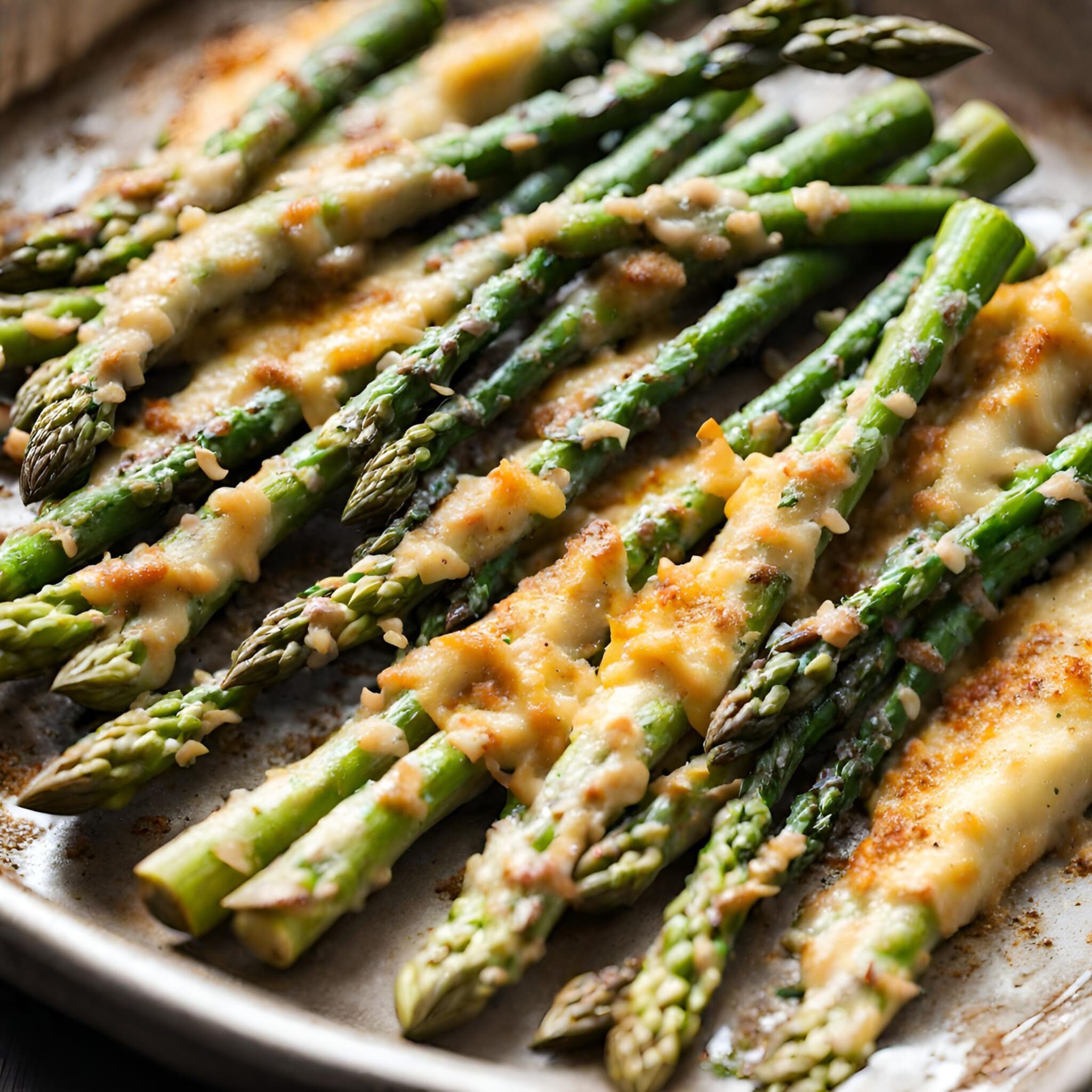 Cheesy Baked Asparagus · Cast Iron Lane